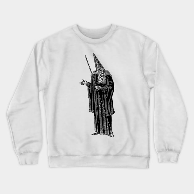 Old Wizard Vintage Design Crewneck Sweatshirt by penandinkdesign@hotmail.com